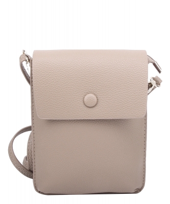 Fashion Pebble Flap Crossbody Bag Cell Phone Purse CA105 LATTE